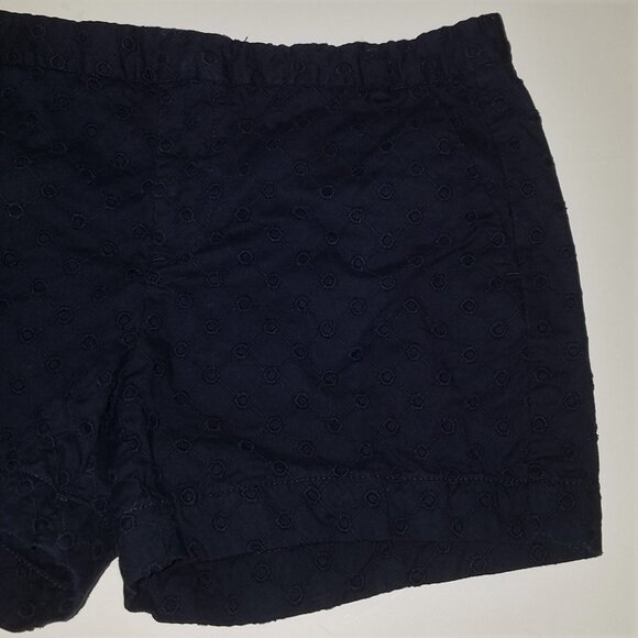 GAP Navy Blue Eyelet Short Shorts Size 2 Summer 100% Cotton - Picture 3 of 7